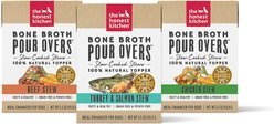 The Honest Kitchen Human Grade Bone Broth POUR OVERS Variety Pack Wet Dog Food Topper, 5.5-oz, 3 pack