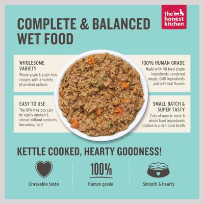 Show full view: The Honest Kitchen Butcher Block Pate Beef, Cheddar & Farm Veggies Pate Wet Dog Food, 10.5-oz box, bundle of 12  slide 7 of 11
