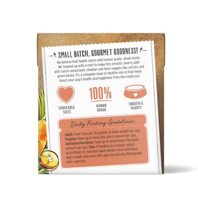 Show full view: The Honest Kitchen Butcher Block Pate Beef, Cheddar & Farm Veggies Pate Wet Dog Food, 10.5-oz box, bundle of 12  slide 9 of 11