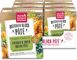 The Honest Kitchen Human Grade Butcher Block Pate Chicken & Super Greens Pate Wet Dog Food, 10.5-oz, case of 6