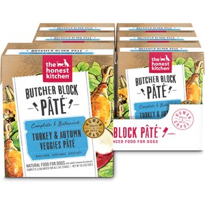 The Honest Kitchen Human Grade Butcher Block Pate Turkey & Autumn Veggies Pate Wet Dog Food, 10.5-oz, case of 6