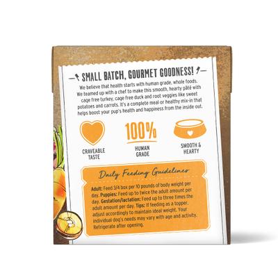 Show full view: The Honest Kitchen Human Grade Butcher Block Pate Turkey, Duck & Root Veggies Wet Dog Food, 10.5-oz bag, case of 6 slide 3 of 9