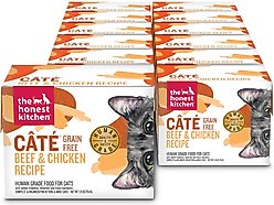 The Honest Kitchen Cate Grain-Free Beef & Chicken Pate Wet Cat Food, 2.8-oz, case of 12