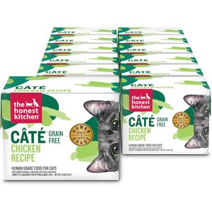 The Honest Kitchen Human Grade Cate Grain-Free Chicken Pate Wet Cat Food, 2.8-oz, case of 12