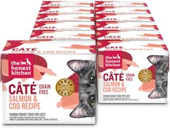 The Honest Kitchen Cate Grain-Free Salmon & Cod Pate Wet Cat Food, 2.8-oz, case of 12
