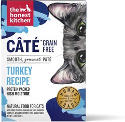 The Honest Kitchen Grain-Free Turkey Pate Wet Cat Food, 5.5-oz box, bundle of 24 