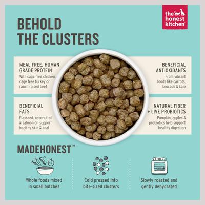 Show full view: The Honest Kitchen Chicken + Beef Whole Food Clusters Dry Dog Food slide 5 of 9