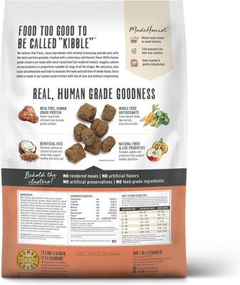 Show full view: The Honest Kitchen Chicken + Beef Whole Food Clusters Dry Dog Food slide 7 of 9
