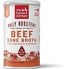 The Honest Kitchen Daily Boosters Beef Bone Broth with Turmeric for Dogs, 3.6-oz jar