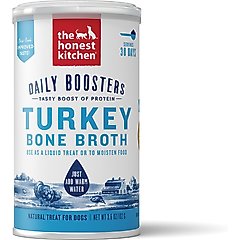 The Honest Kitchen Daily Boosters Turkey Bone Broth with Turmeric for Dogs, 3.6-oz tub, bundle of 2