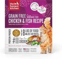 The Honest Kitchen Human Grade Dehydrated Chicken & Fish Grain-Free Cat Food, 2-lb box