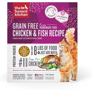The Honest Kitchen Dehydrated Chicken & Fish Grain-Free Cat Food, 2-lb box