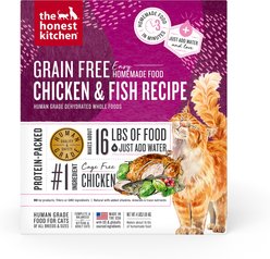 The Honest Kitchen Dehydrated Chicken & Fish Grain-Free Cat Food, 4-lb box