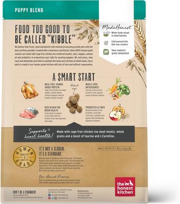 Show full view: The Honest Kitchen Food Clusters Whole Grain Chicken & Oat Recipe Puppy Blend Dog Food, 8-lb bundle slide 3 of 12