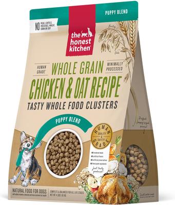 Show full view: The Honest Kitchen Food Clusters Whole Grain Chicken & Oat Recipe Puppy Blend Dog Food, 8-lb bundle slide 5 of 12