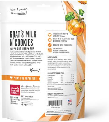 Show full view: The Honest Kitchen Goat's Milk N' Cookies Slow Baked with Blueberries & Vanilla + Pumpkin Dog Treats slide 7 of 10