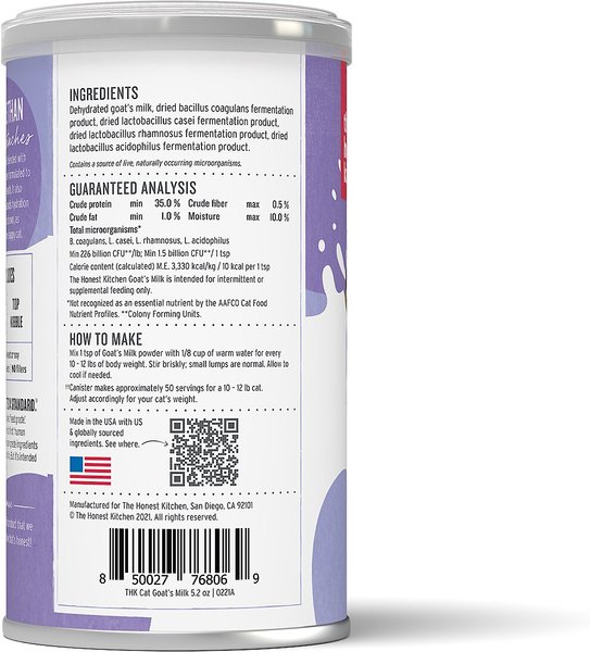 The Honest Kitchen Pro Bloom Goat's Milk for Dogs & Cats