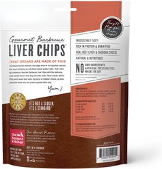 The Honest Kitchen Human Grade Gourmet Barbecue Liver Chips Beef Liver & Cheddar Recipe Dog Treats, 4-oz bag slide 2 of 9