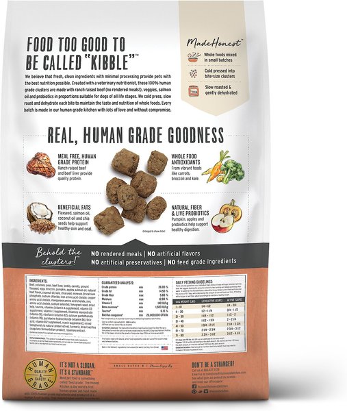 THE HONEST KITCHEN Grain-Free Beef Whole Food Clusters Dry Dog Food, 20 ...