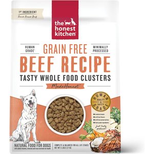 The Honest Kitchen Grain-Free Beef Whole Food Clusters Dry Dog Food, 5-lb bag