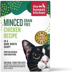 The Honest Kitchen Human Grade Grain-Free Minced Chicken in Bone Broth Gravy Wet Cat Food, 5.5-oz, case of 12