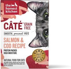 The Honest Kitchen Grain-Free Salmon & Cod Pate Wet Cat Food, 5.5-oz, case of 12