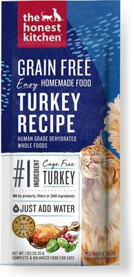 Show full view: The Honest Kitchen Grain-Free Turkey Dehydrated Cat Food, 10-oz bag slide 3 of 11