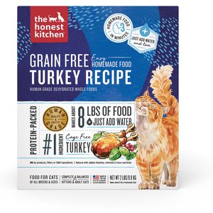 The Honest Kitchen Grain-Free Turkey Dehydrated Cat Food, 2-lb bag