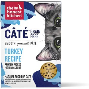 The Honest Kitchen Human Grade Grain-Free Turkey Pate Wet Cat Food, 5.5-oz, case of 12