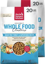 The Honest Kitchen Human Grade Grain-Free Turkey Whole Food Clusters Dry Dog Food, 40-lb bundle