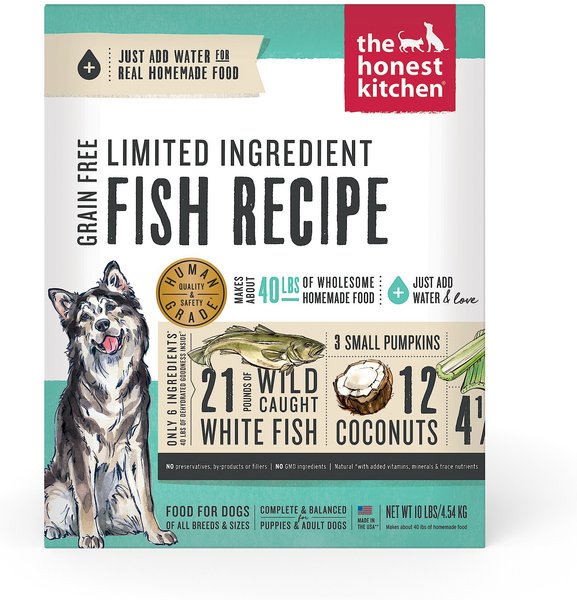 The Honest Kitchen Limited Ingredient Diet Fish Recipe Grain-Free Dehydrated Dog Food