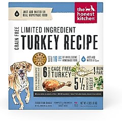 The Honest Kitchen Limited Ingredient Diet Turkey Recipe Grain-Free Dehydrated Dog Food, 4-lb box