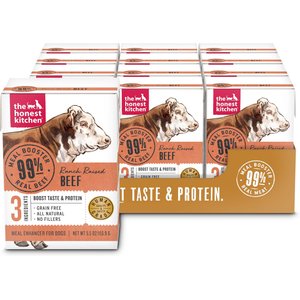 The Honest Kitchen Human Grade Meal Booster 99% Beef Wet Dog Food Topper, 5.5-oz, case of 12