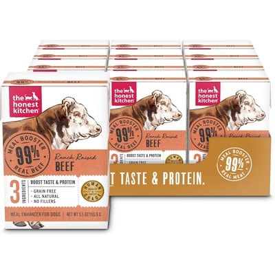 The Honest Kitchen The Honest Kitchen Human Grade Meal Booster 99% Beef Wet Dog Food Topper, 5.5-oz, case of 12