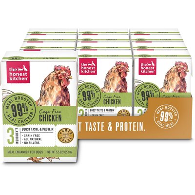 The Honest Kitchen The Honest Kitchen Human Grade Meal Booster 99% Chicken Wet Dog Food Topper, 5.5-oz, case of 12