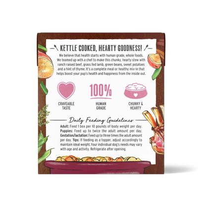 Show full view: The Honest Kitchen Human Grade One Pot Stew Braised Beef & Lamb Stew with Green Beans & Sweet Potatoes Wet Dog Food, 10.5-oz bag, case of 6 slide 3 of 10