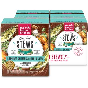 The Honest Kitchen Human Grade One Pot Stew Simmered Salmon & Chicken Stew Wet Dog Food, 10.5-oz, case of 6