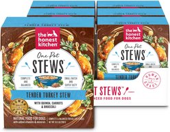The Honest Kitchen Human Grade One Pot Stew Tender Turkey Stew with Quinoa, Carrots & Broccoli Wet Dog Food, 10.5-oz bag, case of 6
