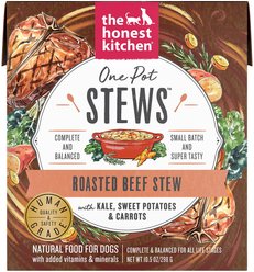 The Honest Kitchen One Pot Stews Roasted Beef Stew Wet Dog Food, 10.5-oz box, bundle of 12 
