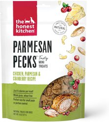 The Honest Kitchen Human Grade Parmesan Pecks Chicken, Parmesan & Cranberry Recipe Dog Treats, 16-oz bundle