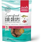 The Honest Kitchen Human Grade Superfood Cod Crisps Cod & Strawberry Dehydrated Dog Treats, 3-oz bag