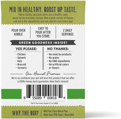 Show full view: The Honest Kitchen Human Grade Superfood POUR OVERS Chicken Stew with Veggies Wet Dog Food Topper, 5.5-oz, case of 12 slide 3 of 12