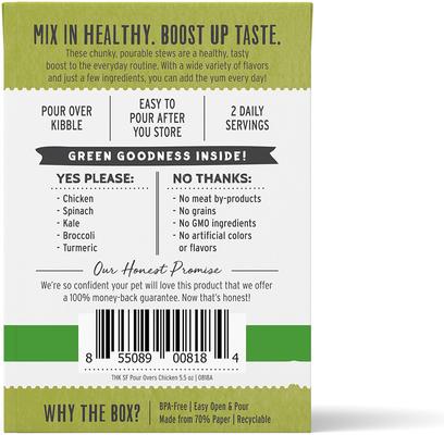 Show full view: The Honest Kitchen Superfood POUR OVERS Turkey Stew with Veggies + Superfood POUR OVERS Chicken Stew with Veggies Wet Dog Food Topper slide 7 of 9