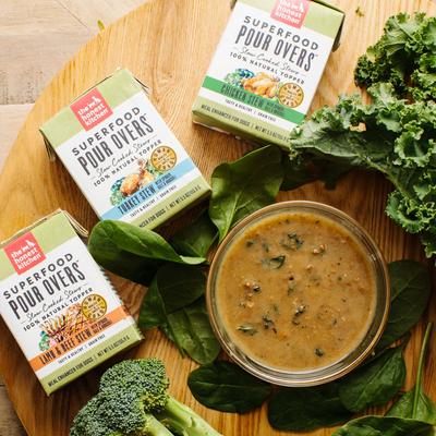 Show full view: The Honest Kitchen Human Grade Superfood POUR OVERS Turkey Stew with Veggies Wet Dog Food Topper, 5.5-oz, case of 12 slide 9 of 12