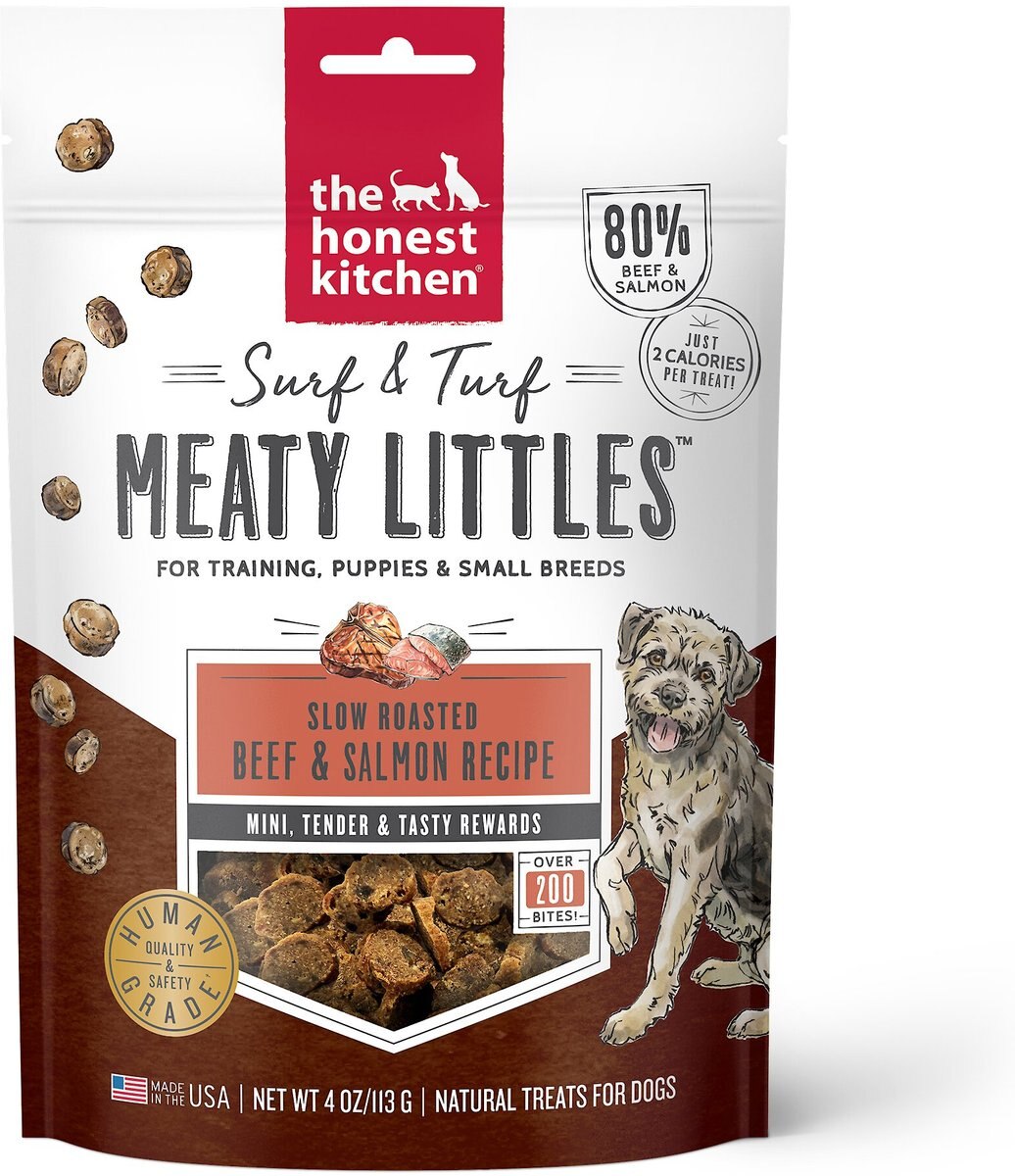 The Honest Kitchen Surf & Turf Meaty Littles Slow Roasted Beef & Salmon Recipe Dog Treats