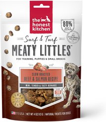 The Honest Kitchen Surf & Turf Meaty Littles Slow Roasted Beef & Salmon Recipe Dog Treats, 4-oz bag