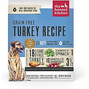 The Honest Kitchen Wholemade Grain-Free Turkey Dehydrated Dog Food, 10-lb box