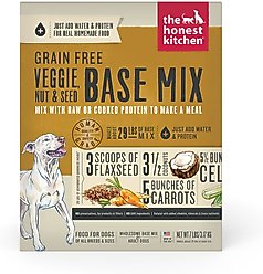 The Honest Kitchen Human Grade Veggie, Nut & Seed Grain-Free Dehydrated Dog Food Base Mix, 7-lb box