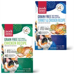 The Honest Kitchen Whole Food Clusters Chicken + Whole Food Clusters Turkey & Chicken Dry Cat Food