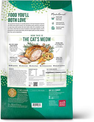 Show full view: The Honest Kitchen Human Grade Whole Food Clusters Grain-Free Chicken Dry Cat Food, 10-lb slide 3 of 9